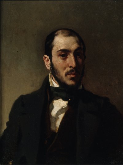 Portret van de Architect Eugène Laval 1818-1896, ca. 1860 door Eugène Delacroix