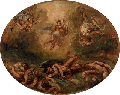Sint-Michiel verslaat de duivel door Eugène Delacroix