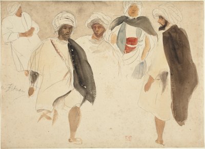 Studie van Arabieren door Eugène Delacroix