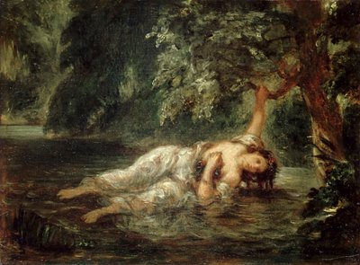 De dood van Ophelia door Eugène Delacroix