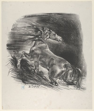 Wilde Paard, 1828 door Eugène Delacroix