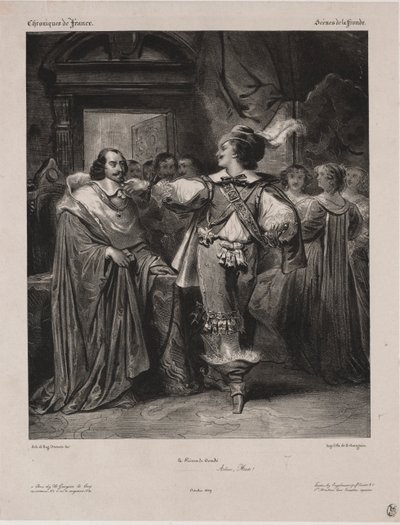 Kronieken van Frankrijk: Scène van de Fronde - De Prins van Condé door Eugène François Marie Joseph Devéria