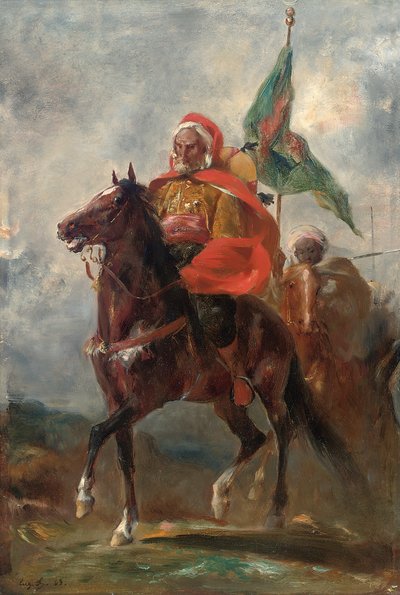 Een Orientalistische Leider te Paard door Eugène Fromentin