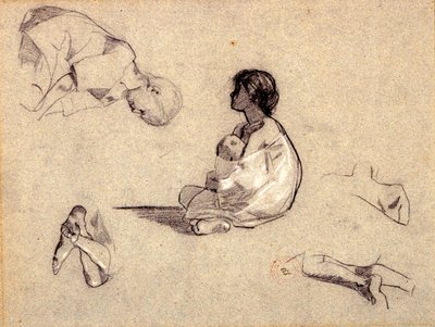 Studies van Arabische kinderen door Eugène Fromentin