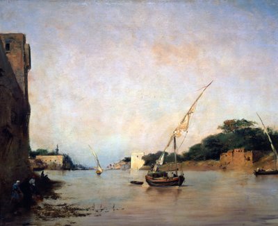 Uitzicht op de Nijl door Eugène Fromentin