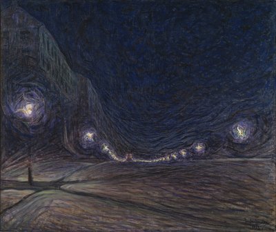 Hornsgatan bij Nacht door Eugène Jansson