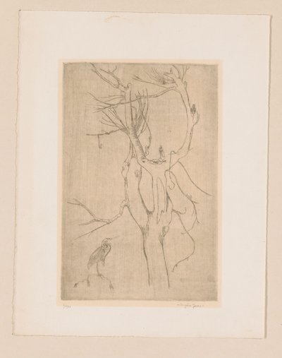 Boom en reiger door Eugène Joors (signed by artist)