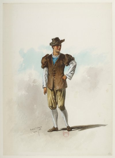 Btv1b84558104 13 - Saint-Saëns - Henry VIII - Maquettes de costumes - Lacoste - 13e kostuum door Eugene Lacoste
