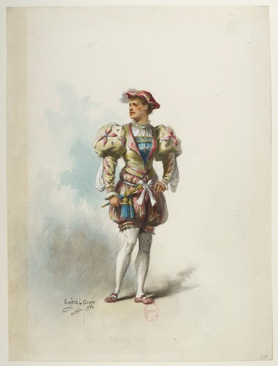 Btv1b84558104 57 - Saint-Saëns - Henry VIII - Maquettes de costumes - Lacoste - 57. Kostuum door Eugene Lacoste