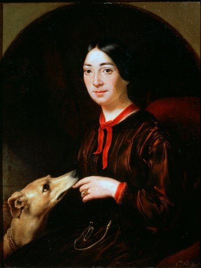 Portret van de zangeres en componiste Pauline Viardot door Eugéne Pluchart