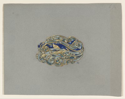 Ontwerp voor een Broche door Eugene Grasset