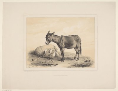 Rustende pakezel door Eugène Verboeckhoven