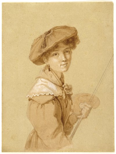 Zelfportret, 1820-29 door Eugénie Tripier Lefranc