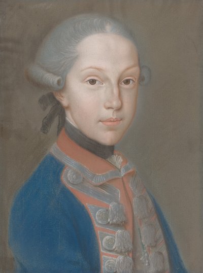 Portret van een Jonge Man in Uniform door European 18th Century