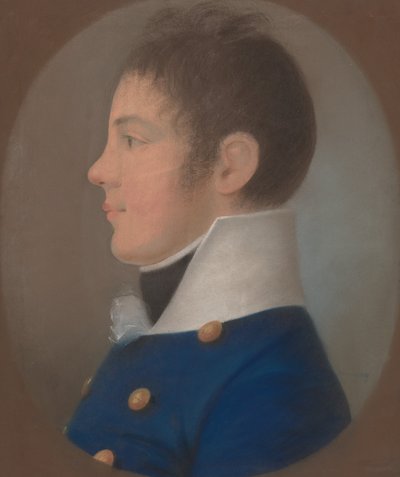 Portret van een Jonge Man in Profiel door European 19th Century