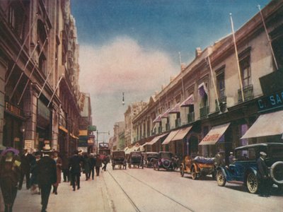 Calle Ahumada, Santiago, Chili door European Photographer