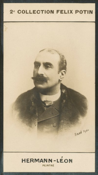 Hermann-Leon, schilder (zw/w foto) door European Photographer