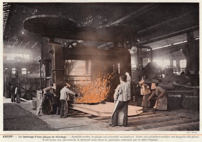 Krupp, Het walsen van een pantserplaat door European Photographer