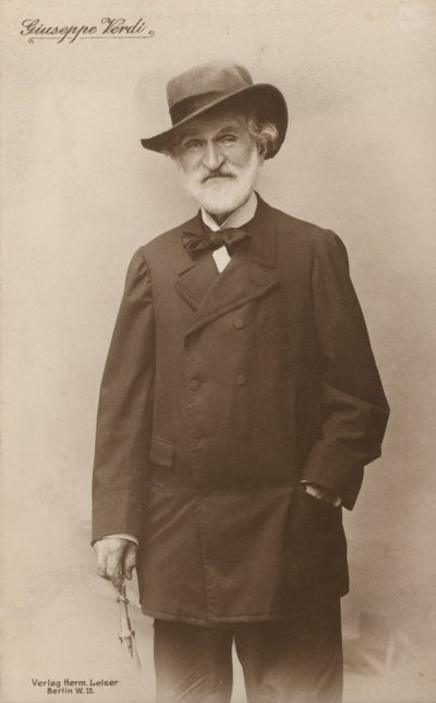 Portret van Giuseppe Verdi, operacomponist door European Photographer