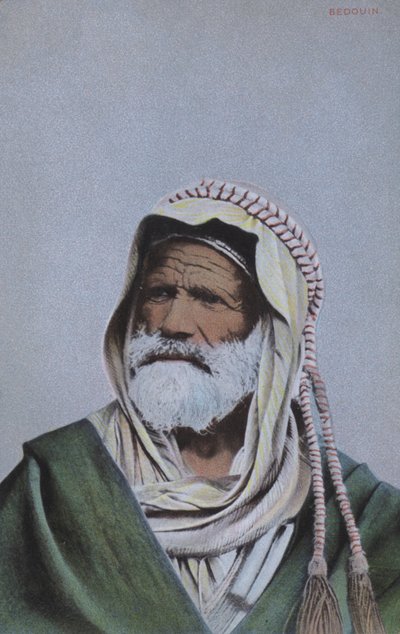 Portret van een Bedoeïenenman, Noord-Afrika door European Photographer