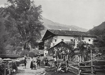 Sandwirt, Sandhof, in Passeiertal, geboortehuis van Andreas Hofer (zwart-wit foto) door European Photographer