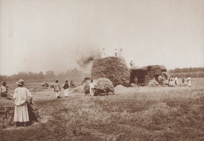 Tarwe dorsen op de Alfold, de vlaktes van Hongarije door European Photographer