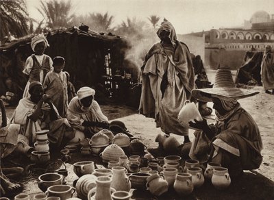 Touggourt Oasis, Pottenmarkt door European Photographer