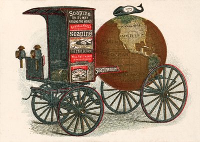 Advertentie voor Soapine, "The Dirt Killer" - een Amerikaans 19e-eeuws schoonmaakproduct (chromolitho) door European School
