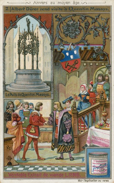 Albrecht Dürer bezoekt Quentin Matsys, 1520 door European School
