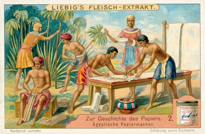 Oude Egyptische papiermakers door European School