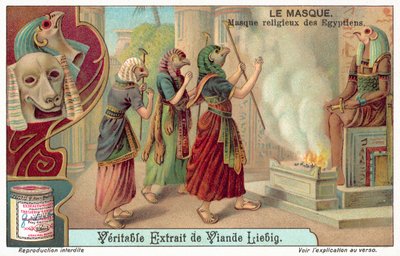 Oude Egyptische religieuze maskers door European School
