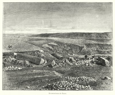 Archeologische opgravingen van de oude Egyptische stad Tanis door European School