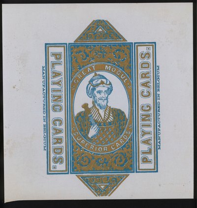 Kunstwerk voor speelkaarten (litho) door European School