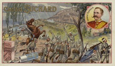 Britse generaal Sir William Penn Symons dodelijk gewond bij de Slag bij Glencoe, Boerenoorlog, 20 oktober 1899 door European School