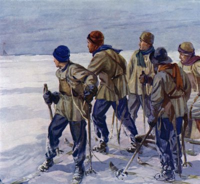 De groep van kapitein Scott bereikt de Zuidpool te laat en ontdekt dat Roald Amundsen hen voor is geweest. door European School