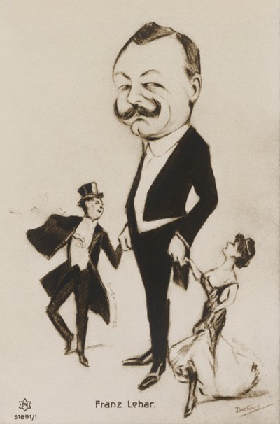 Cartoonportret van Franz Lehar door European School
