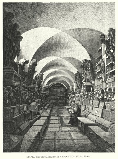 Catacomben van het Kapucijnenklooster, Palermo, Sicilië, Italië door European School