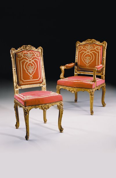 Stoelen uit een set van veertien, mogelijk Frans, in de Régence-stijl door European School