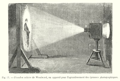 Zonnekamer van Woodward, of apparaat voor het vergroten van fotografische afdrukken door European School