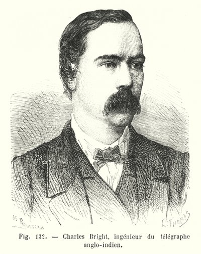 Charles Bright, ingenieur van de Anglo-Indische telegraaf door European School