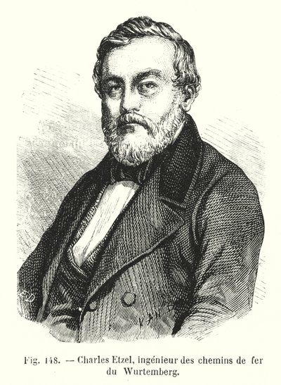 Charles Etzel, ingenieur van de spoorwegen van Württemberg door European School
