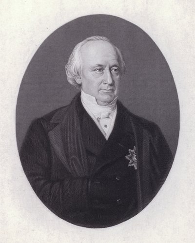 Christian Karl Josias von Bunsen, Duitse diplomaat en geleerde (gravure) door European School
