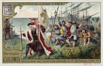 Christoffel Columbus ontscheept in de Nieuwe Wereld, 12 oktober 1492 door European School