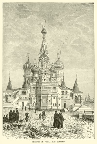 Kerk van Vasili de Gezegende (gravure) door European School