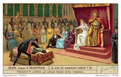 Claudius reageert op de scène die de moord op de Speler-Koning afbeeldt door European School