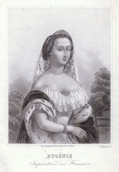 Keizerin Eugenie, gemalin van Napoleon I van Frankrijk door European School