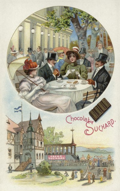 Genieten van Suchard chocolade buiten door European School