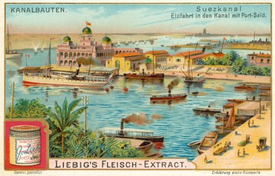 Ingang van het Suezkanaal, Port Said, Egypte door European School