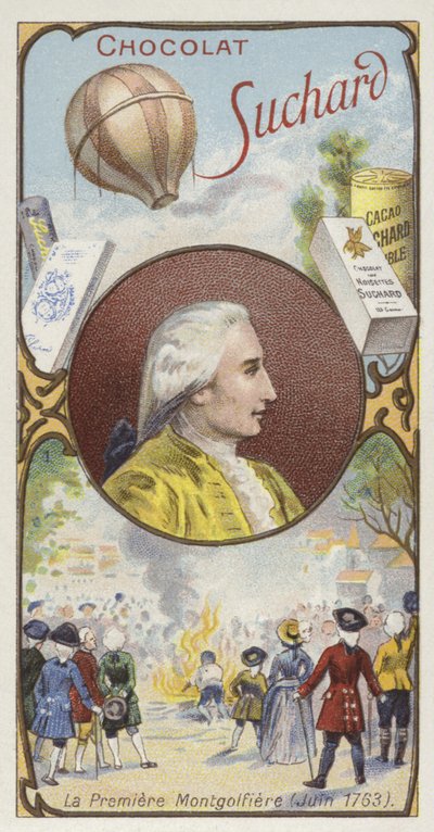 Eerste demonstratie van een heteluchtballon door de gebroeders Montgolfier, Annonay, Frankrijk, 4 juni 1783 door European School