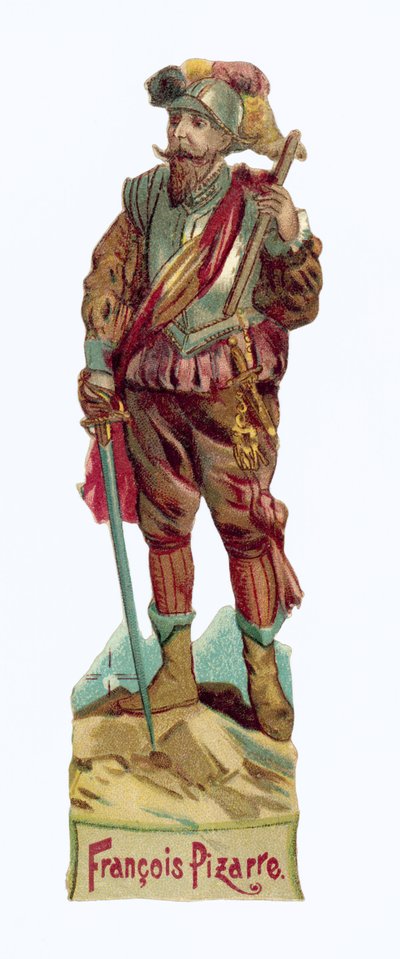 Francisco Pizarro (chromolitho) door European School